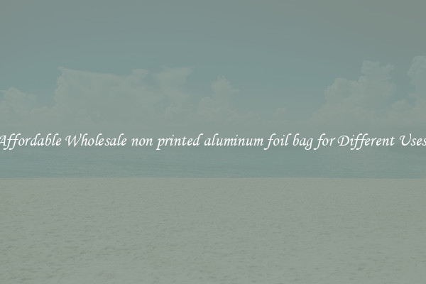 Affordable Wholesale non printed aluminum foil bag for Different Uses 
