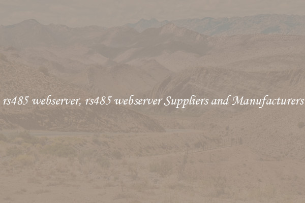 rs485 webserver, rs485 webserver Suppliers and Manufacturers