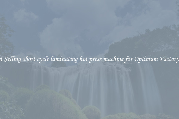 Most Selling short cycle laminating hot press machine for Optimum Factory Use