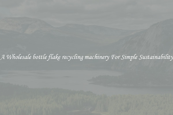 A Wholesale bottle flake recycling machinery For Simple Sustainability 
