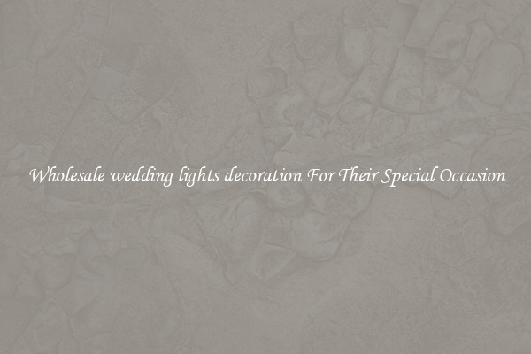 Wholesale wedding lights decoration For Their Special Occasion