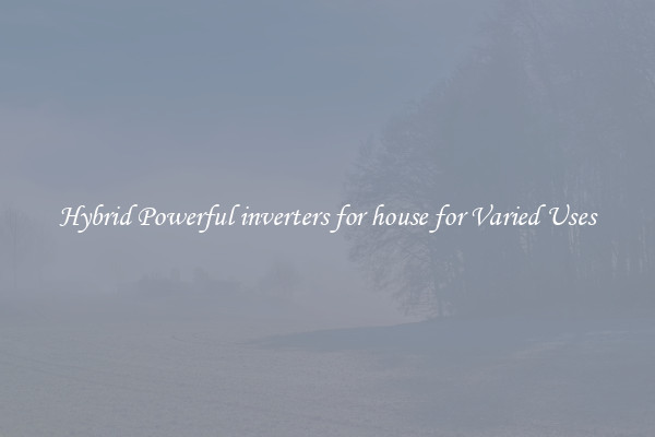Hybrid Powerful inverters for house for Varied Uses