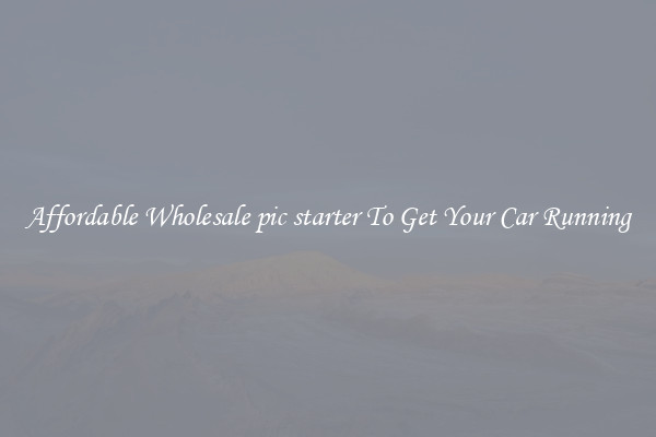 Affordable Wholesale pic starter To Get Your Car Running