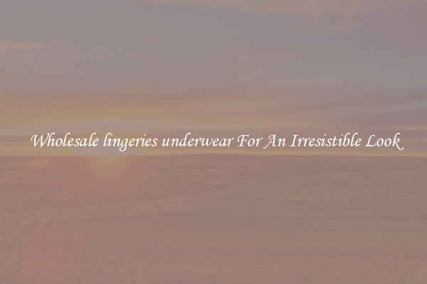 Wholesale lingeries underwear For An Irresistible Look