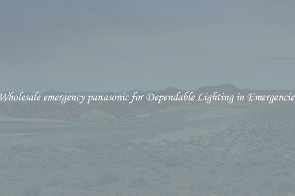 Wholesale emergency panasonic for Dependable Lighting in Emergencies