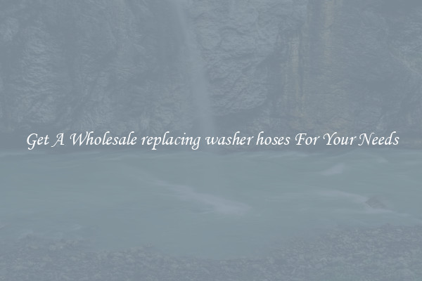 Get A Wholesale replacing washer hoses For Your Needs