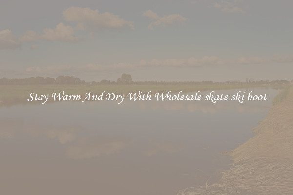 Stay Warm And Dry With Wholesale skate ski boot